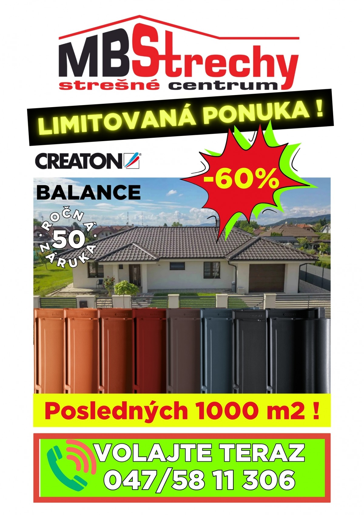 Akcia na keramickú strešnú krytinu